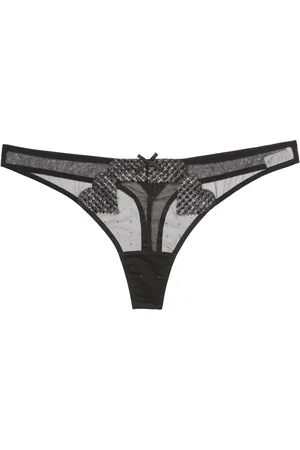 FLEUR DU MAL Tanga con corazón bordado