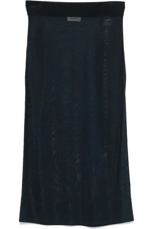 Saint Laurent Falda midi lápiz tejida