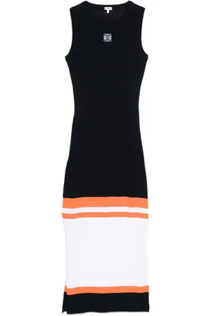 Loewe Vestido midi con logo bordado