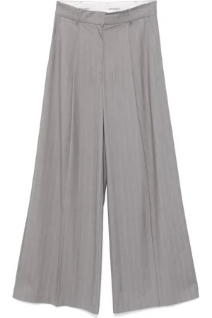 Twin-Set Pantalones anchos con rayas diplomáticas estampadas