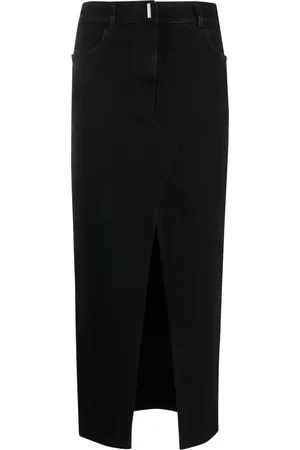 Givenchy Falda midi de mezclilla con cintura alta