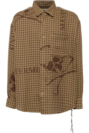 MASTERMIND Camisa manga larga con cuadros estampados