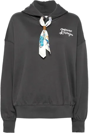 Musium Div. Hoodie de mascada con estampado gráfico