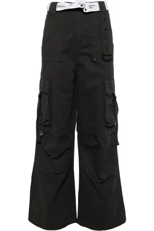 Musium Div. Pantalones cargo con pretina ajustable