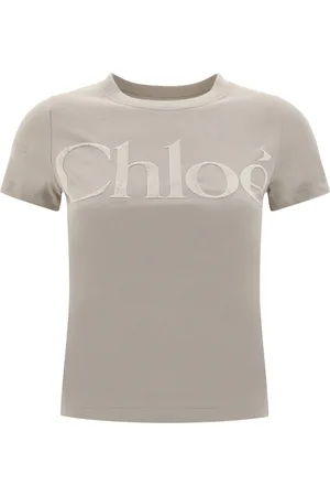 Chloé Playera con logo afelpado
