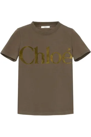 Chloé Playera con logo afelpado