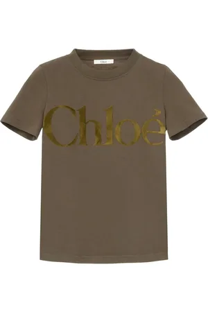 Chloé Playera con logo afelpado