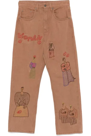Glass Cypress Jeans con motivo bordado
