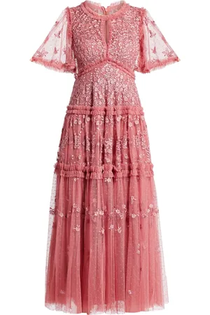 Needle & Thread Vestido con bordado floral