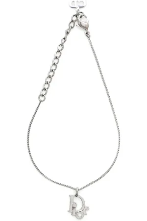Dior Pulsera de cadena con placa del logo