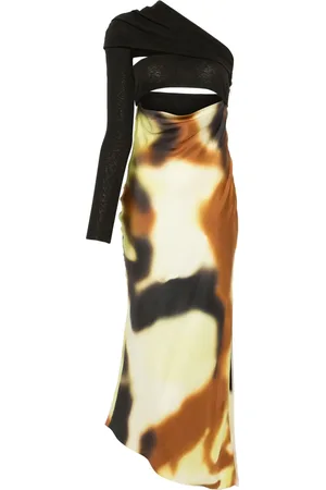 Nanushka Vestido midi con espalda abierta y detalle drapeado