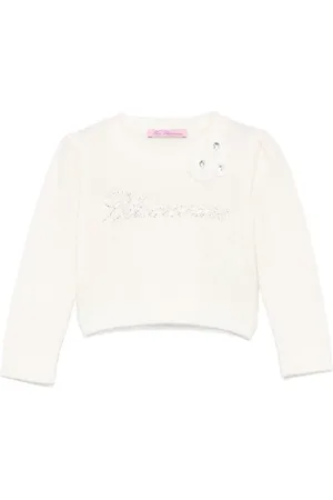 MISS BLUMARINE Suéter con logo de cristal