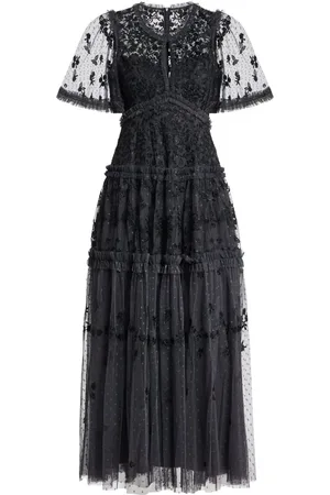 Needle & Thread Vestido con bordado floral