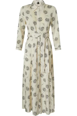 Pinko Vestido largo con remolino estampado