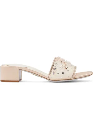 RENE CAOVILLA Mules con detalles de cristal