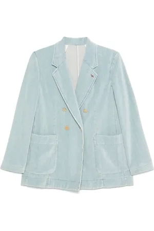Manuel Ritz Blazer de terciopelo con doble botonadura