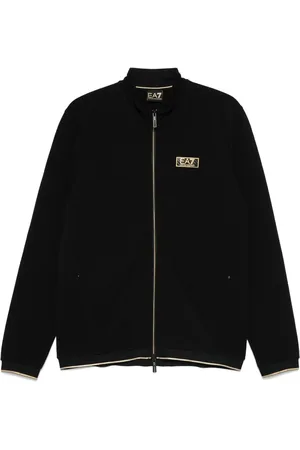 EA7 Sudadera con parche del logo y cierre