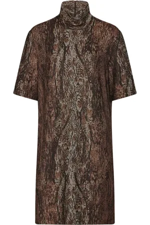 ROSETTA GETTY Vestido recto con cuello alto