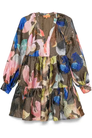 STINE GOYA Vestido con estampado Aquarelle Garden