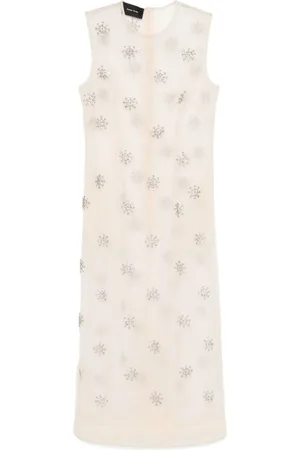 Simone Rocha Vestido midi de tull con detalles de cristal