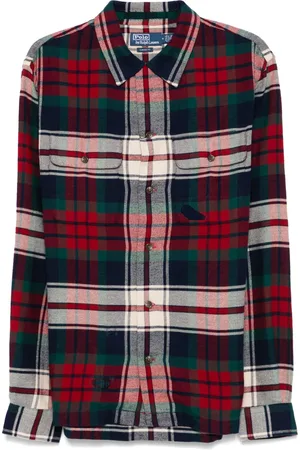 Ralph Lauren Camisa con motivo de cuadros tartán