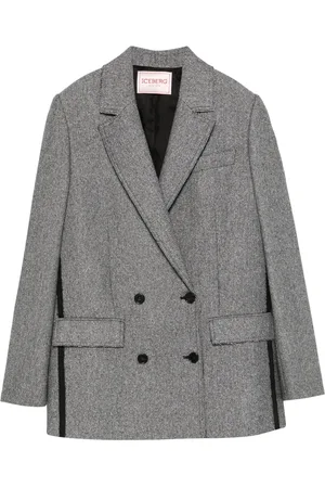 Iceberg Blazer con doble botonadura y estampado de espiga