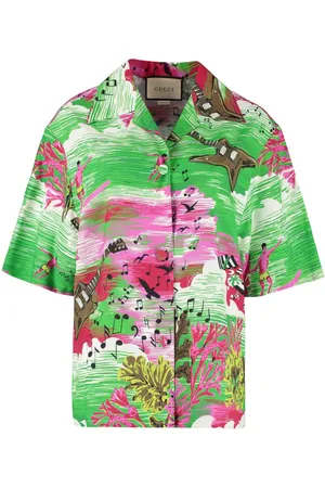 Gucci Camisa con estampado Music Ocean