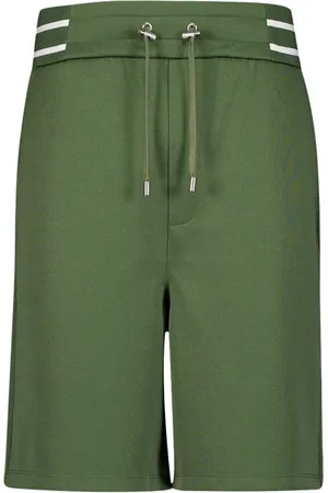 Balmain Bermudas con cordones en la pretina y logo estampado