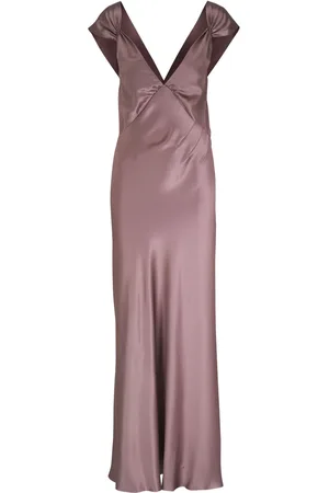 Saint Laurent Vestido largo de seda
