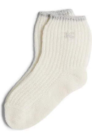 Brunello Cucinelli Calcetines de cachemira con logo bordado