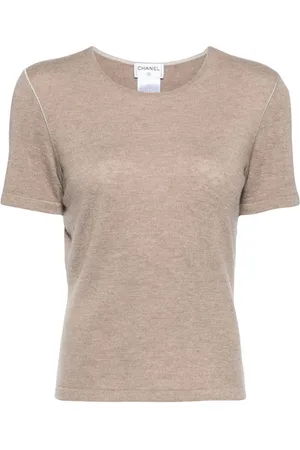 CHANEL Top tejido manga corta 1999