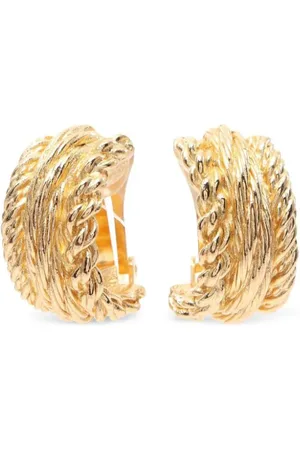 Dior Aretes de clip con diseño retorcido 2010