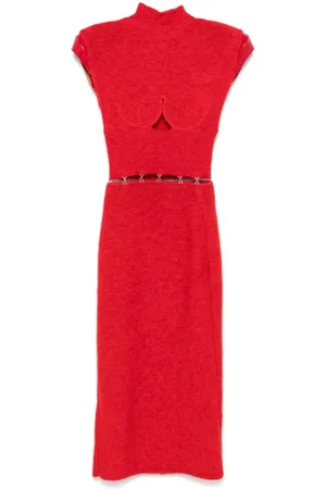 Sportmax Vestido midi con acabado cepillado