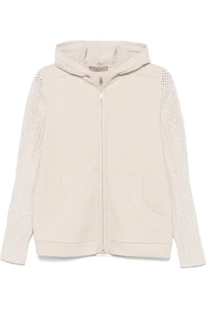 D.EXTERIOR Hoodie con panel tejido