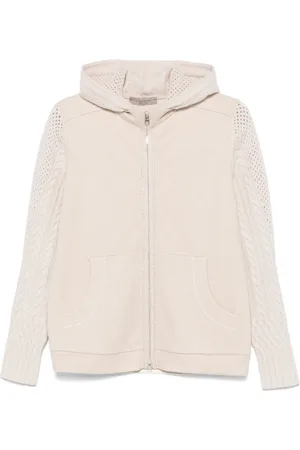 D.EXTERIOR Hoodie con panel tejido