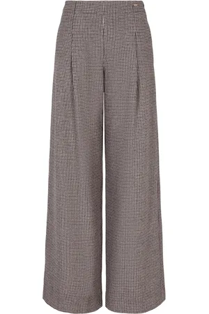 Armani Exchange Pantalones palazzo con motivo pied de poule
