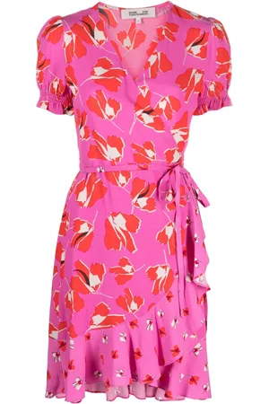 Diane von Furstenberg Vestido cruzado Emilia con estampado gráfico