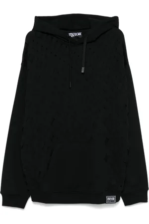 VERSACE Hoodie con efecto envejecido