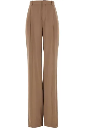 Saint Laurent Pantalones de crepé