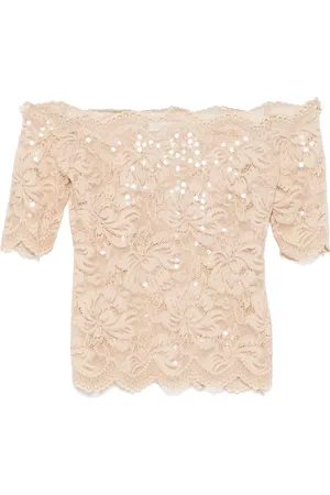 Paco rabanne Top corto con encaje floral