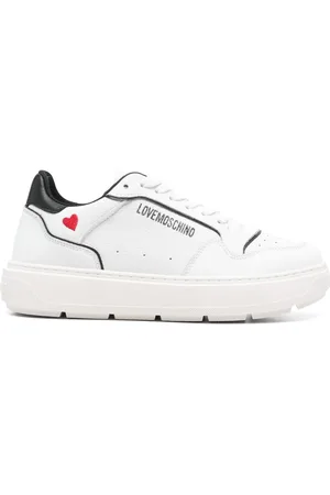 Moschino Tenis con logo de glitter