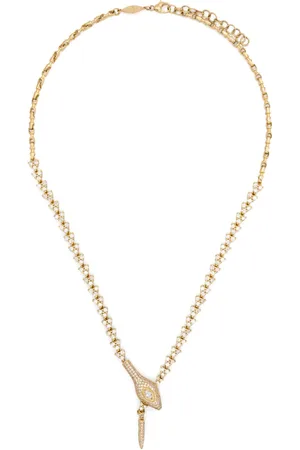 JACQUIE AICHE Collar Elizabeth en oro amarillo de 14kt con diamante