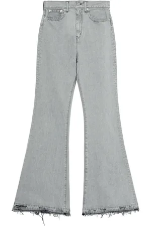JUNYA WATANABE Jeans acampanados con efecto envejecido