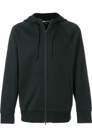 Y-3 Hoodie con logo estampado y cierre