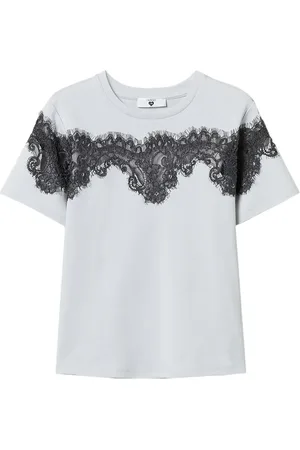 Twin-Set Playera con detalle de encaje