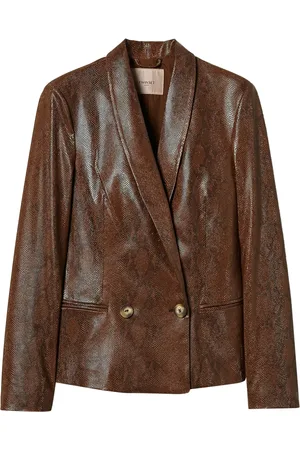 Twin-Set Blazer con efecto de piel de lagarto