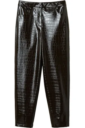 Twin-Set Pantalones con efecto de piel de cocodrilo