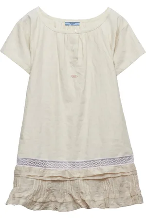 Prada Vestido con logo bordado