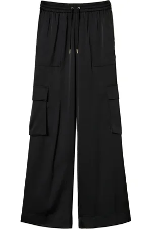 Twin-Set Pantalones cargo con efecto satinado