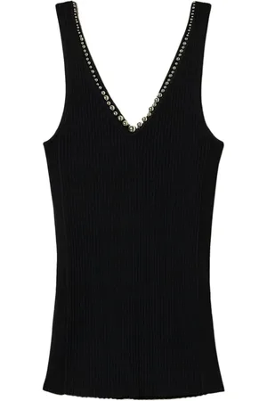 Twin-Set Top con bordado de cuentas